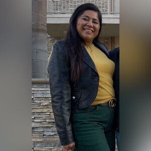 Elegant Black Leather Women's Jacket